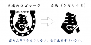 馬九のロゴマークは左馬の画像